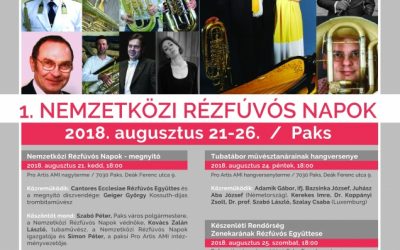 Hárfa- és tubakoncert a paksi evangélikus templomban 2018. aug. 22-én 18 órakor